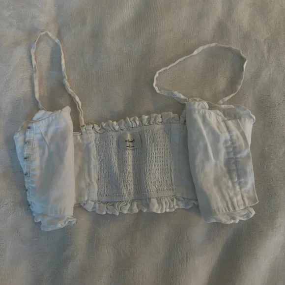 White Ruffled Wilfred Top - Picture 2 of 3